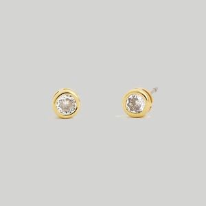 Madewell Tennis Collection Bezel Set Crystal Stud Earrings